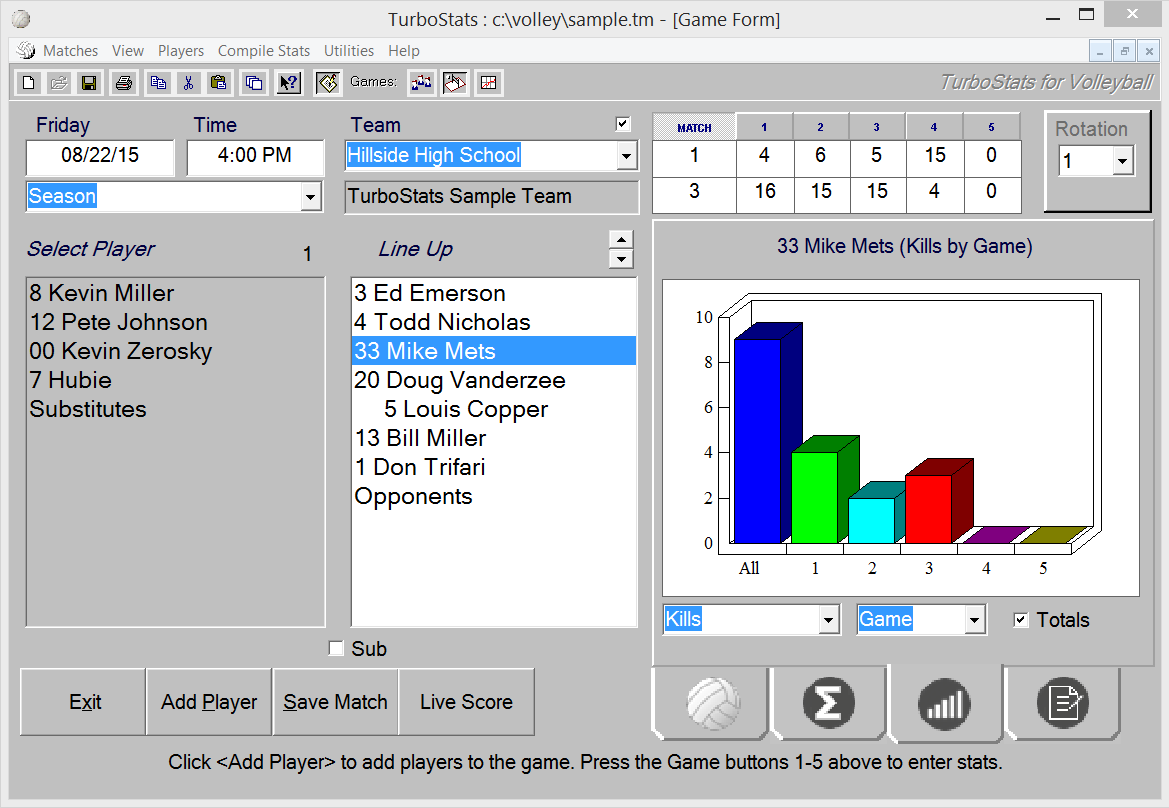 Volleyball Stat Reports